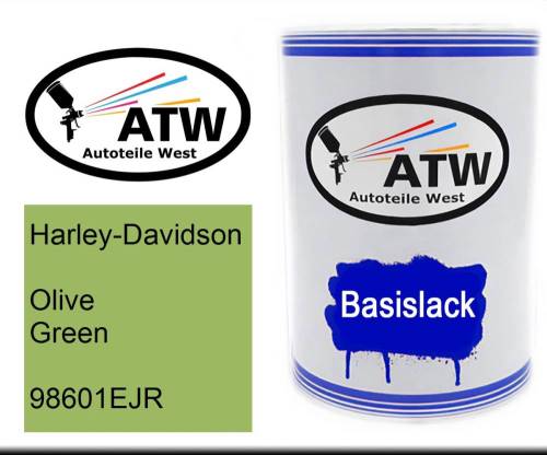 Harley-Davidson, Olive Green, 98601EJR: 500ml Lackdose, von ATW Autoteile West.